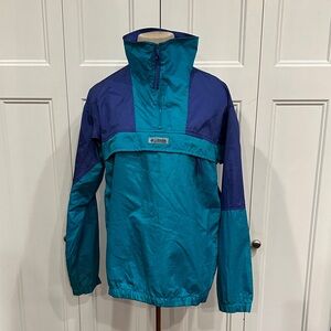 Vintage Style Youth Columbia Pullover Windbreaker Jacket
